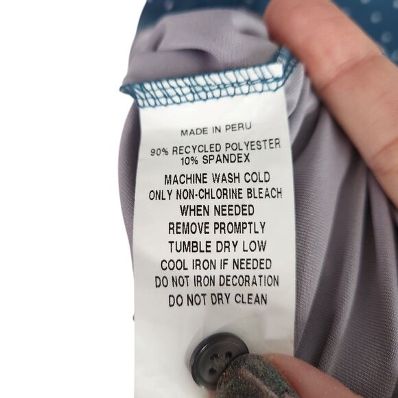 GREYSON Shirt Mens Medium Blue Racquet Icon Polo Logo Short Sleeve Golf Top - Picture 7 of 8